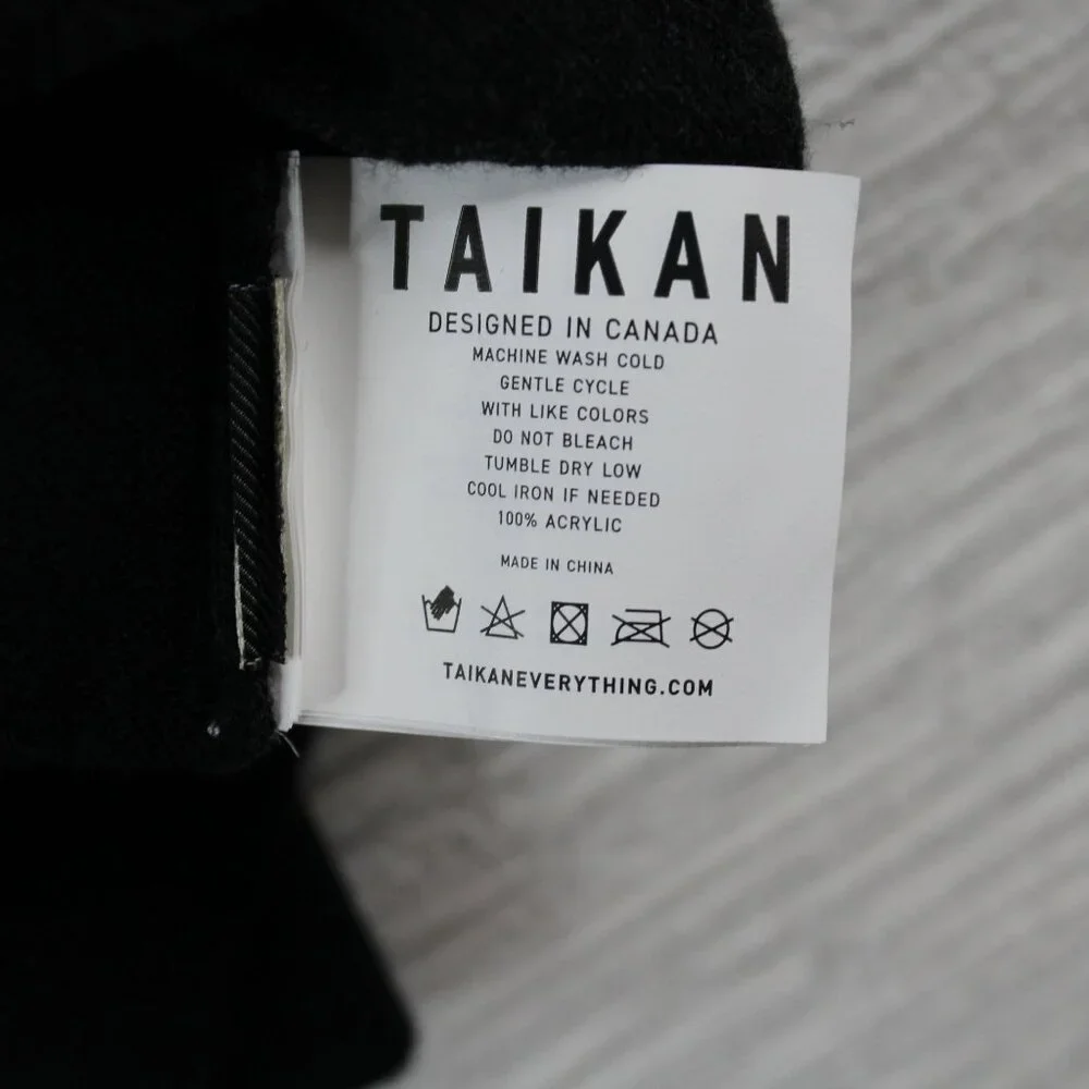 NWT Talkan Large 2 Tone Black Gray Cardigan Sweater 5 Button Long Sleeve Modern - Picture 10 of 10